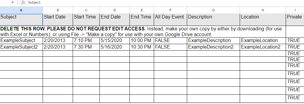 Spreadsheet example to map payment dates. 