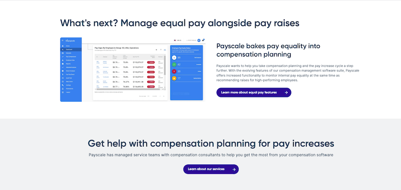 Payscale compensation planning webpage