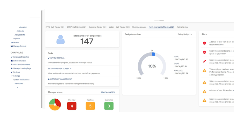 Payscale Compensation Planning dashboard